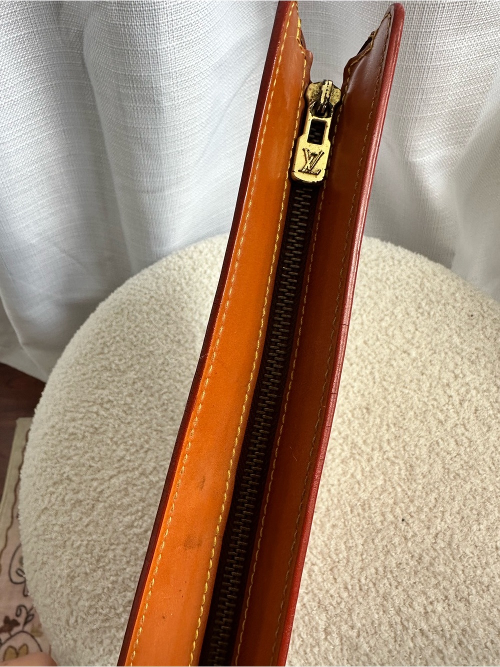 Authentic Hand-Painted Sunflower Louis Vuitton Epi Pochette Homme 🌻 - Picture 6 of 16